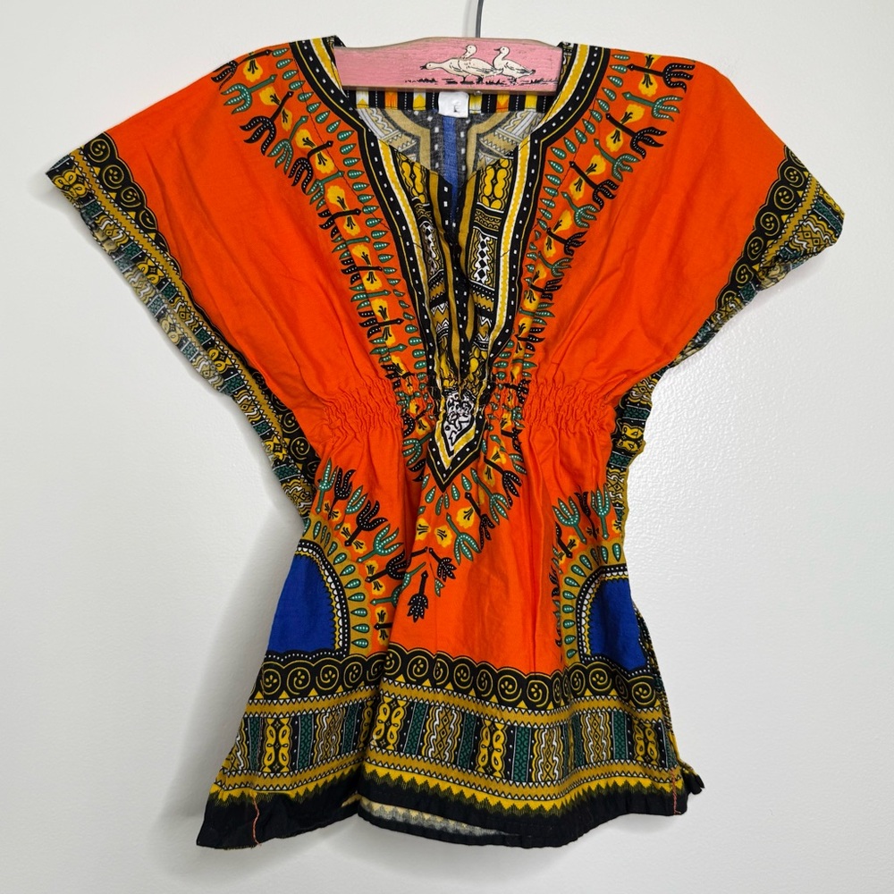 Infant Toddler Dashiki African Shirt or Dress Cotton Made In Thailand Colorful